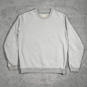 Everlane Organic Cotton Crewneck Sweatshirt Gray Minimalist Casual preppy Mens S